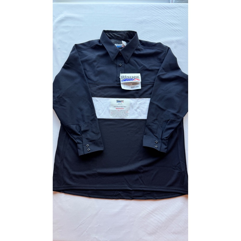 Blauer 8471-3 Long Sleeve Wool ArmorSkin Base Shirt Dark Navy 2XL 18-18.5 33